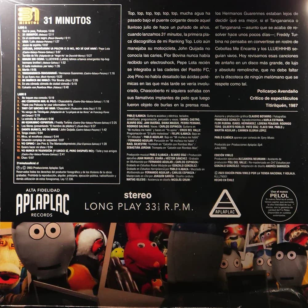 31 Minutos – 31 Minutos (Vinilo nuevo) - Miniatura 2 en LEMM DJ Store
