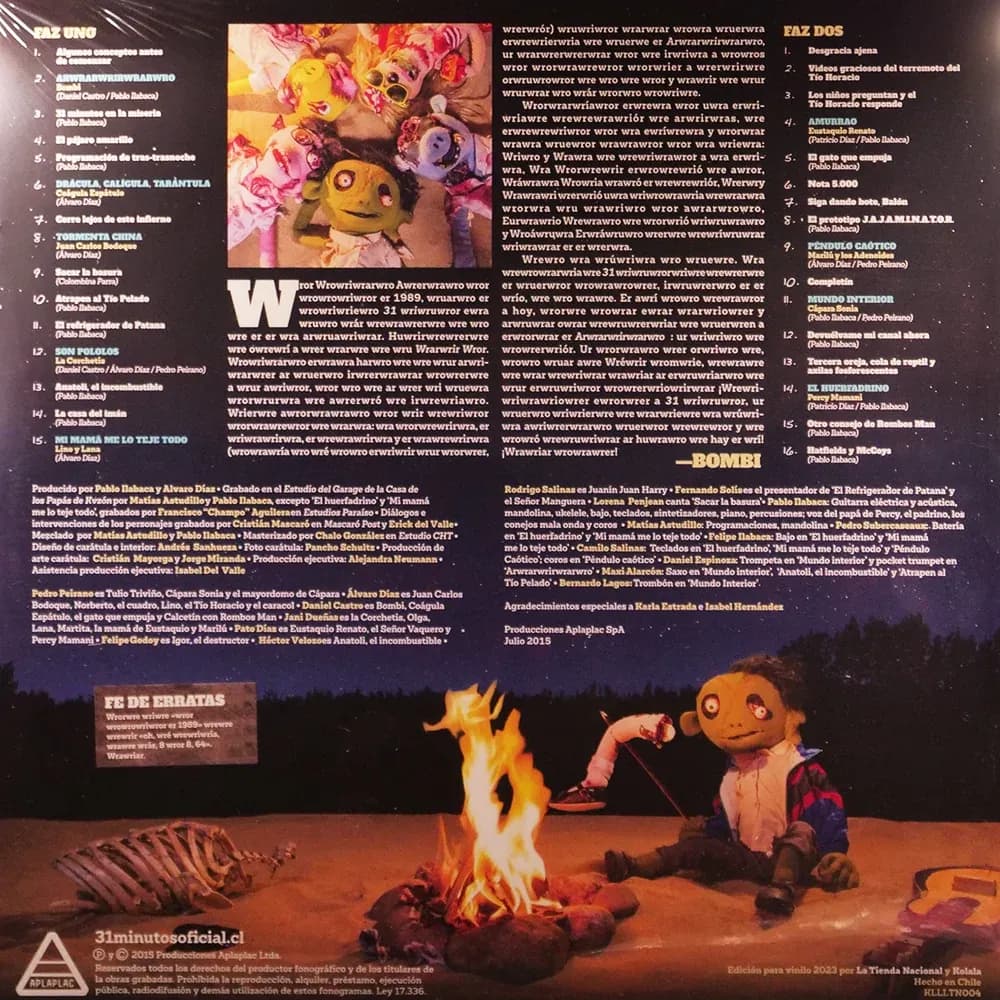 31 Minutos – Arwrarwrirwrarwro (Vinilo nuevo) - Miniatura 2 en LEMM DJ Store