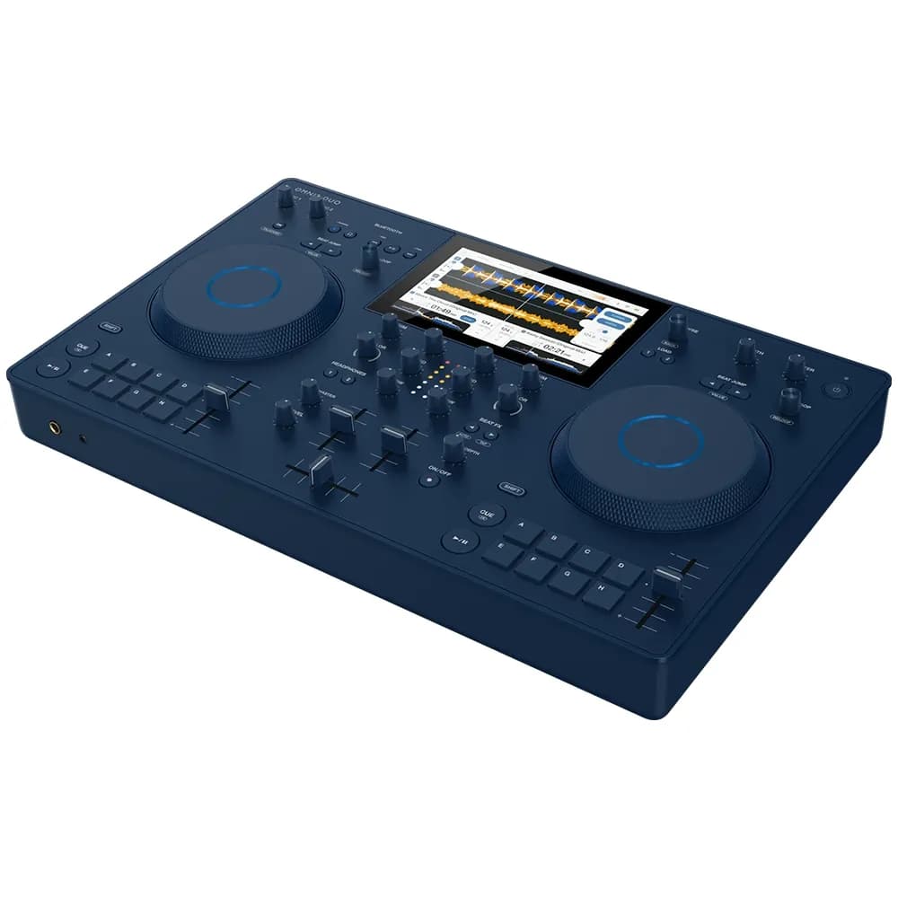 AlphaTheta OMNIS-DUO Indigo — Sistema DJ Todo en Uno Portátil