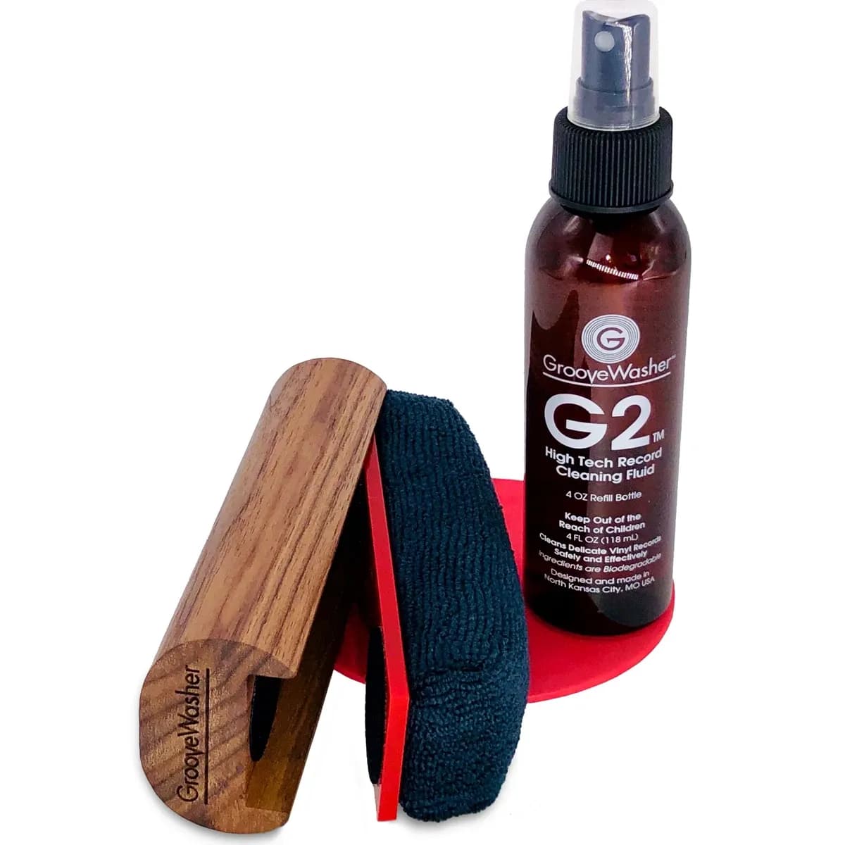 GrooveWasher – Kit de Limpieza para Vinilos con Mango de Nogal - Miniatura 4 en LEMM DJ Store