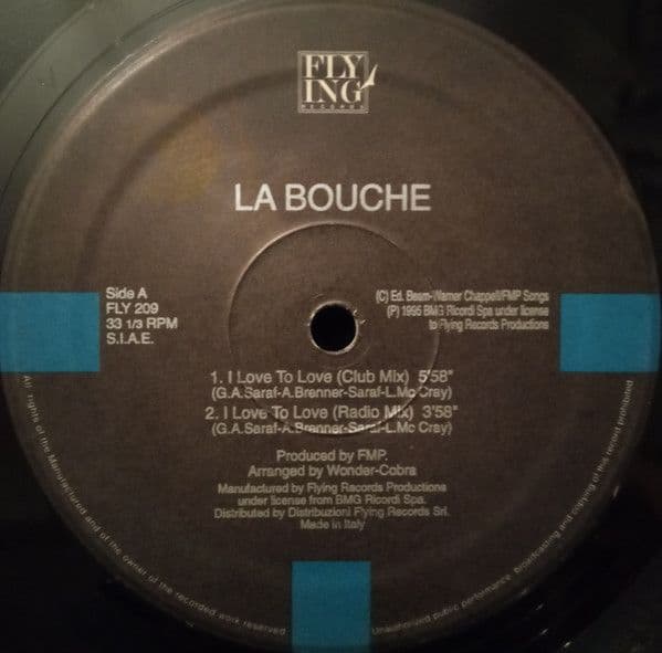La Bouche – I Love To Love / Forget Me Nots (Vinilo usado VG+) - Avatar en LEMM DJ Store