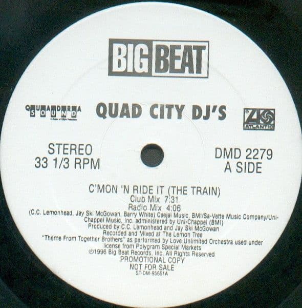 Quad City DJ's – C'Mon 'N Ride It (The Train) (Vinilo usado VG+) - Miniatura 1 en LEMM DJ Store