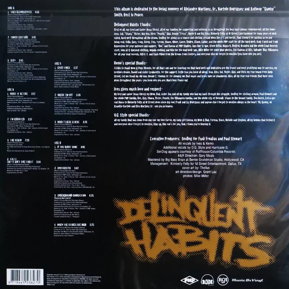 Delinquent Habits – Delinquent Habits (Vinilo 2LP nuevo) - Variante - Vista alternativa en LEMM DJ Store