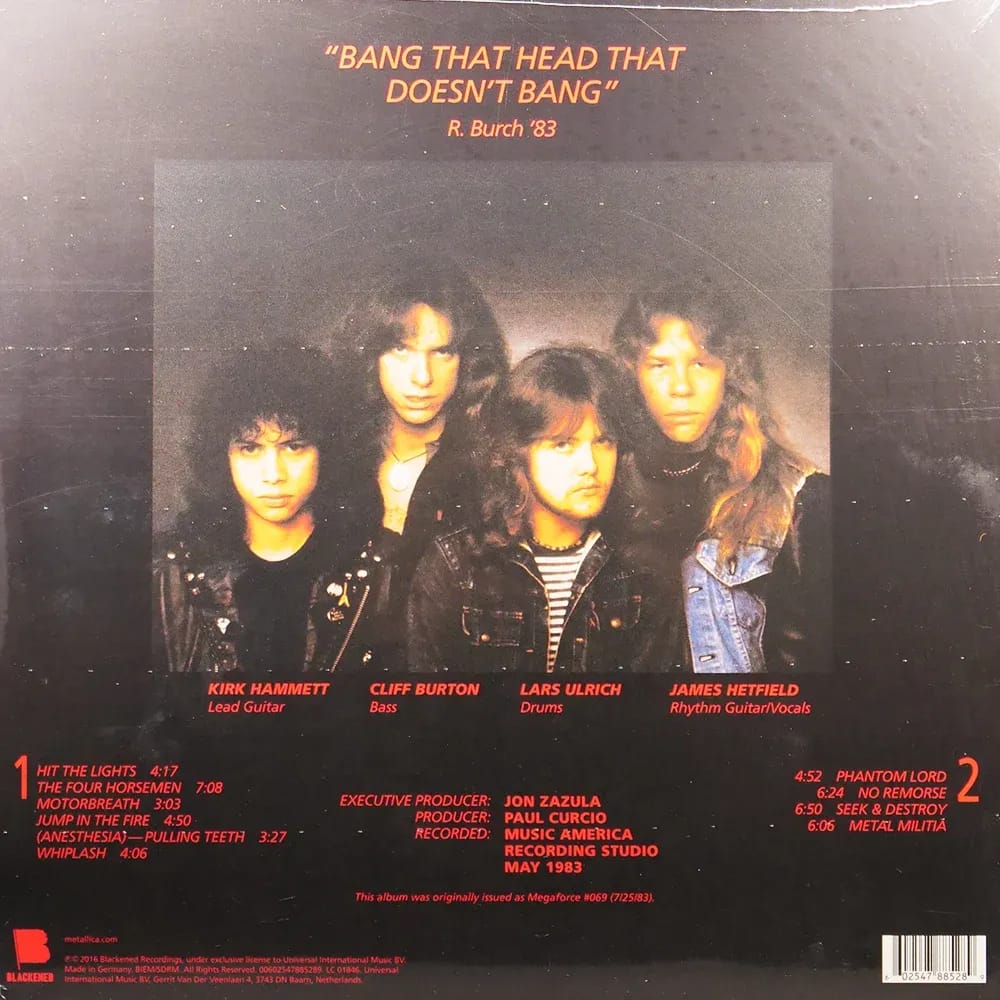 Metallica – Kill 'Em All (Vinilo LP nuevo) - Variante - Vista alternativa en LEMM DJ Store