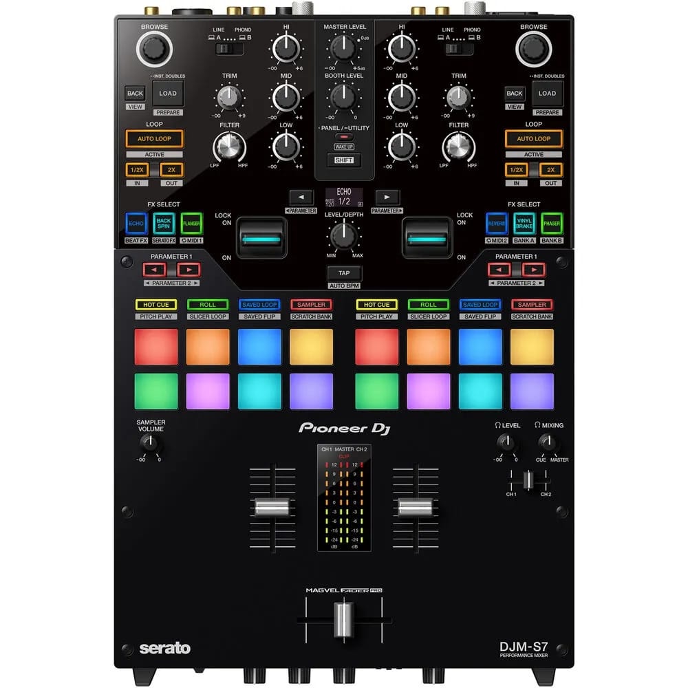 Pioneer DJ DJM-S7 – Mixer DJ 2 Canales para Battle y Scratch - Variante - Vista alternativa en LEMM DJ Store