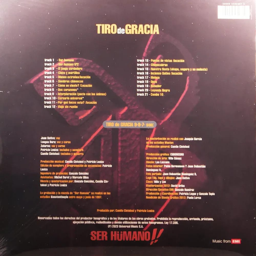 Tiro de Gracia – Ser Humano!! (Vinilo LP nuevo) - Variante - Vista alternativa en LEMM DJ Store