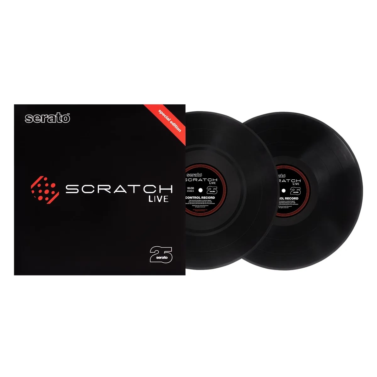 Serato SCR-25 Black – Vinilos Timecode Edición 25º Aniversario (Par 12") - Variante en LEMM DJ Store