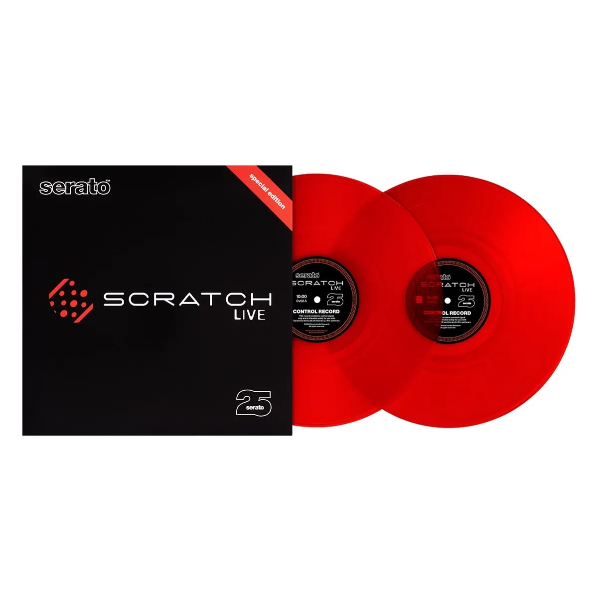 Serato SCR-25 Red – Vinilo Timecode Edición 25º Aniversario (Par 12") - Variante en LEMM DJ Store