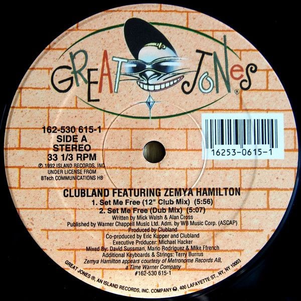 Clubland, Zemya Hamilton – Set Me Free (Vinilo usado VG+) - Variante en LEMM DJ Store