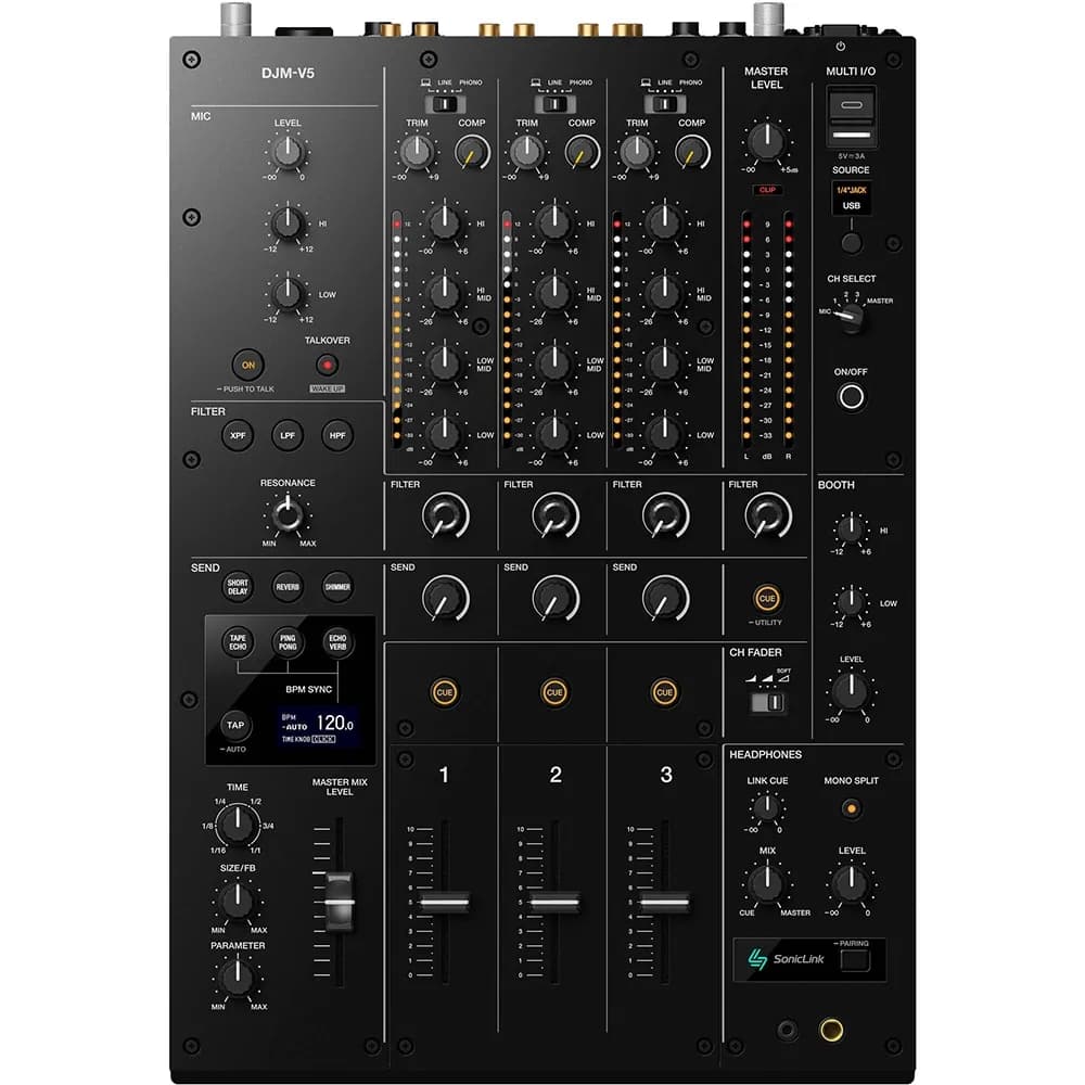 AlphaTheta DJM-V5 – Mixer DJ Profesional 3 Canales