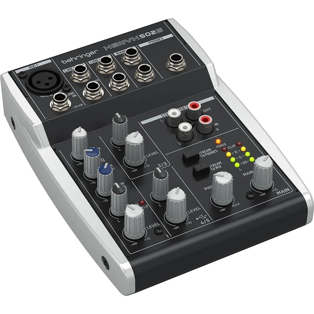 Behringer Xenyx 502S Mixer Análogo 5 Canales con USB Streaming