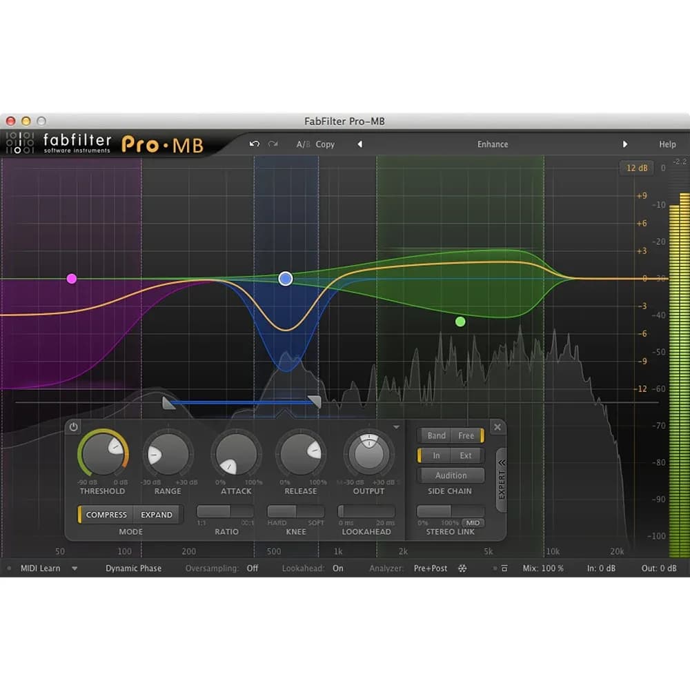 FabFilter Pro-MB – Plug-in de Compresión y Expansión Multibanda (Descarga Digital)
