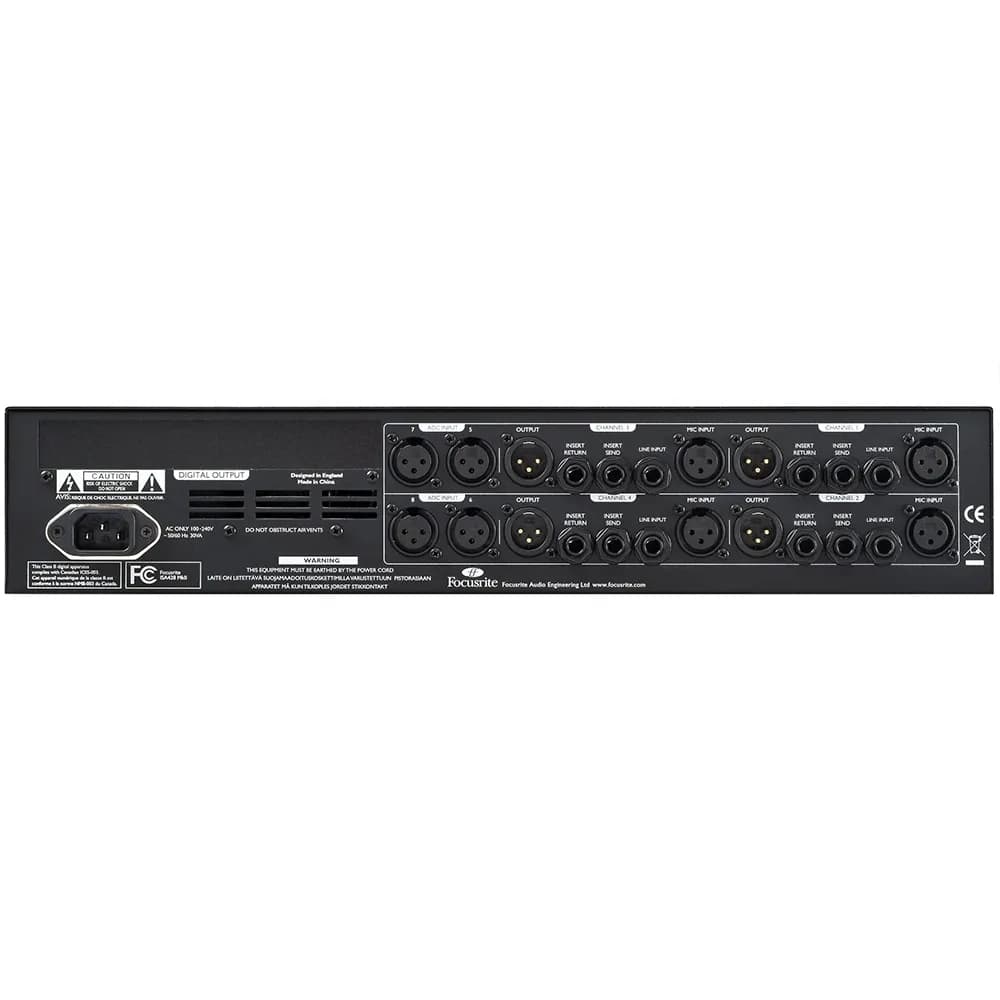 Focusrite ISA 428 MkII Preamplificador de Micrófono 4 Canales