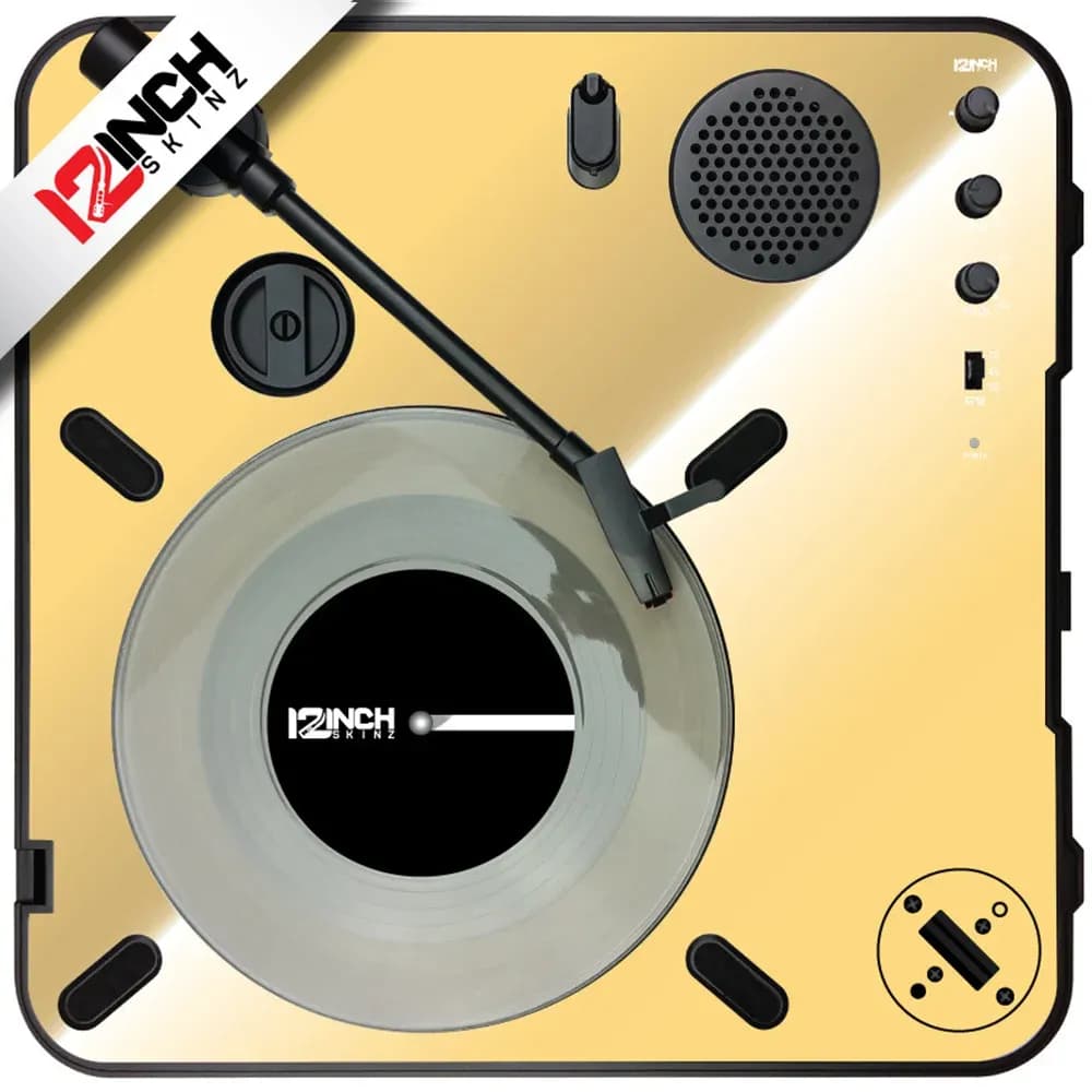 Adhesivo para Numark PT-01 Scratch Turntable Skinz - Color Mirror Gold (Adhesivo de gran calidad)