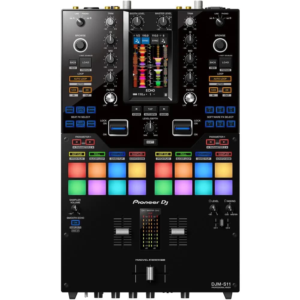 Pioneer DJ DJM-S11 – Mixer DJ 2 Canales para Serato DJ Pro y rekordbox