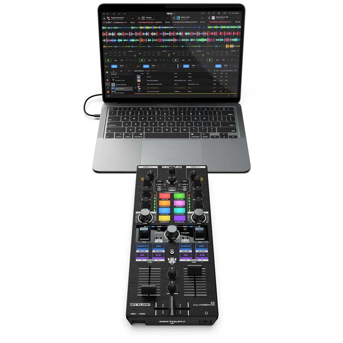 Reloop Mixtour Pro – Controladora DJ Portátil 4 Decks con Neural Mix™
