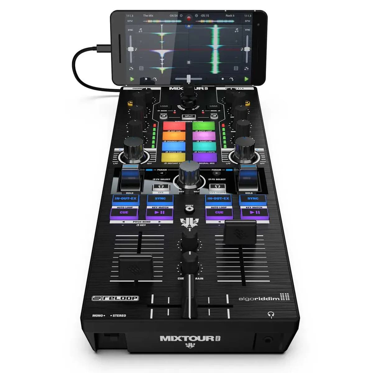 Reloop Mixtour Pro – Controladora DJ Portátil 4 Decks con Neural Mix™