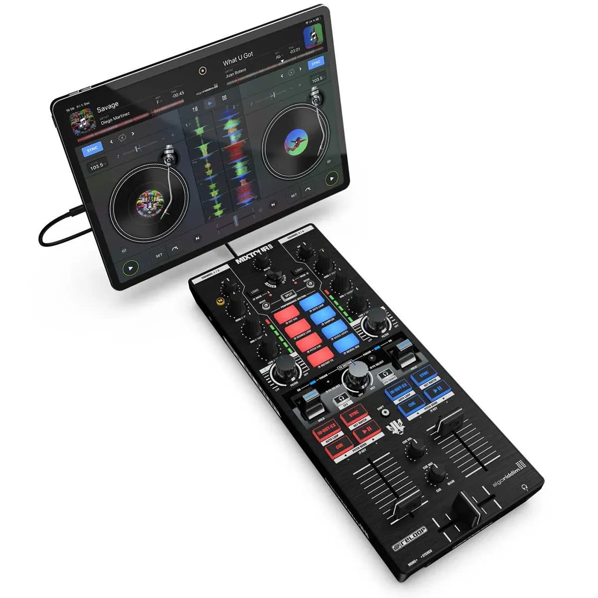 Reloop Mixtour Pro – Controladora DJ Portátil 4 Decks con Neural Mix™