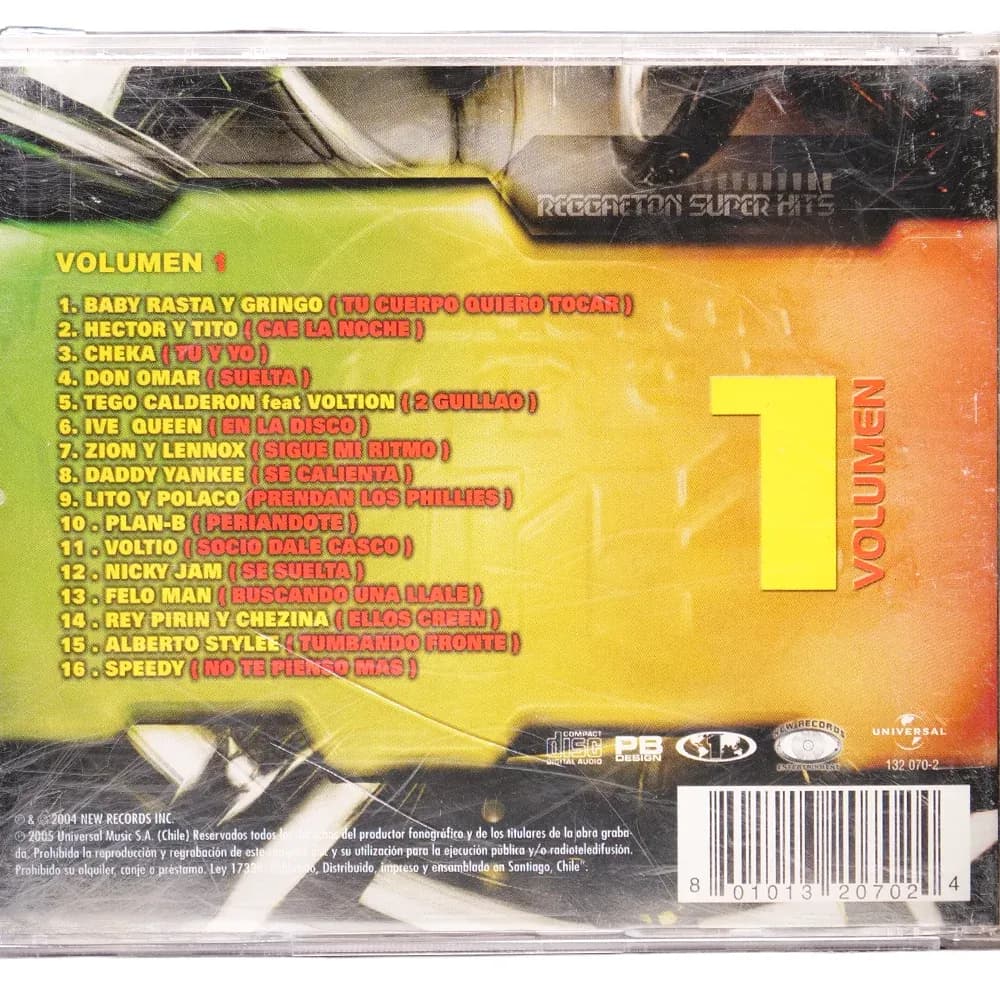 Reggaeton Super Hits Volumen 1 (CD Compilado usado VG+)