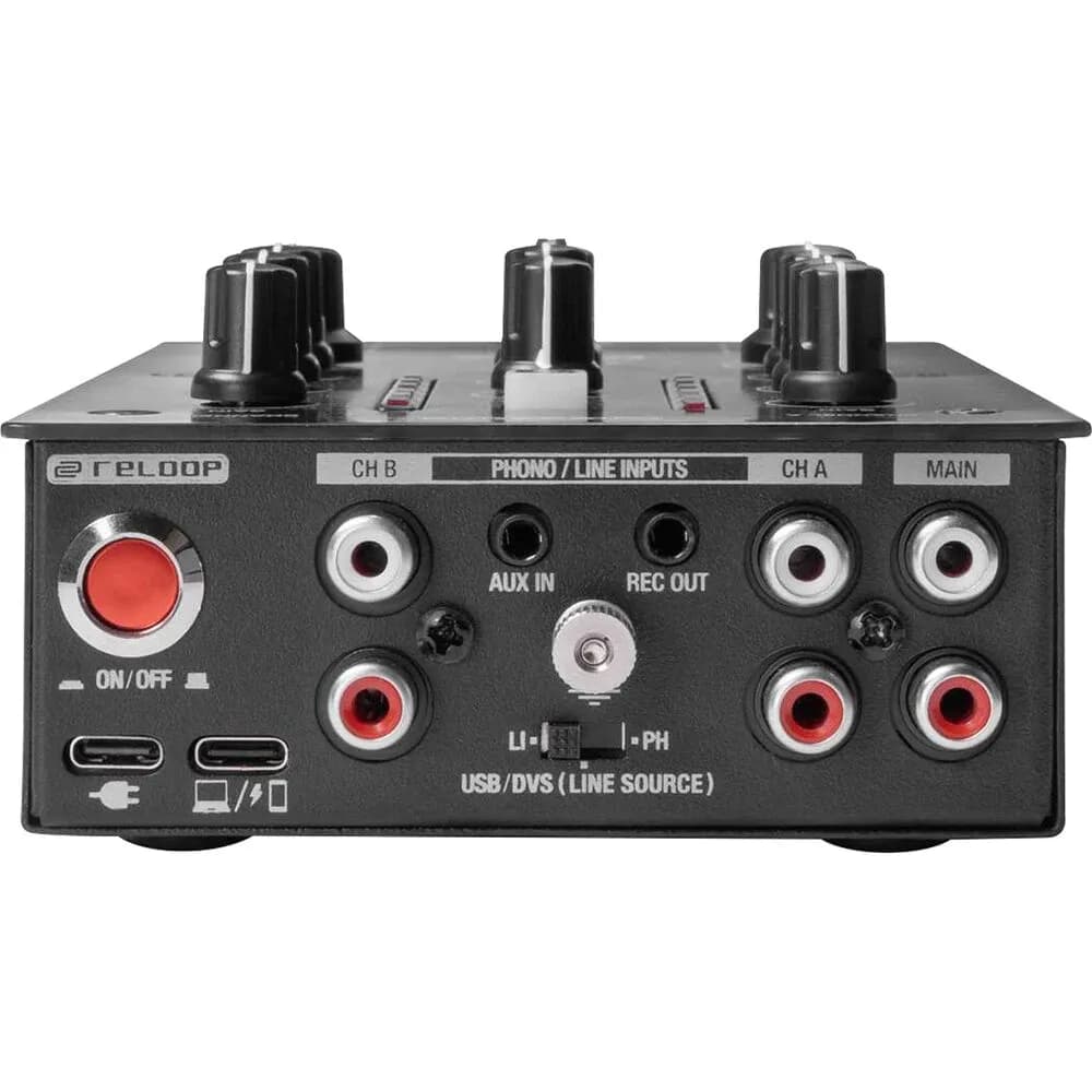 Reloop PTB-2 – Mixer DJ Portátil 2+1 Canales con DVS y Bluetooth