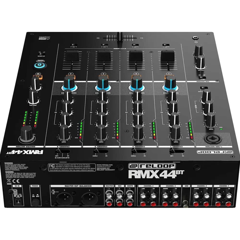 Reloop RMX-44 BT – Mixer DJ 4 Canales con Bluetooth