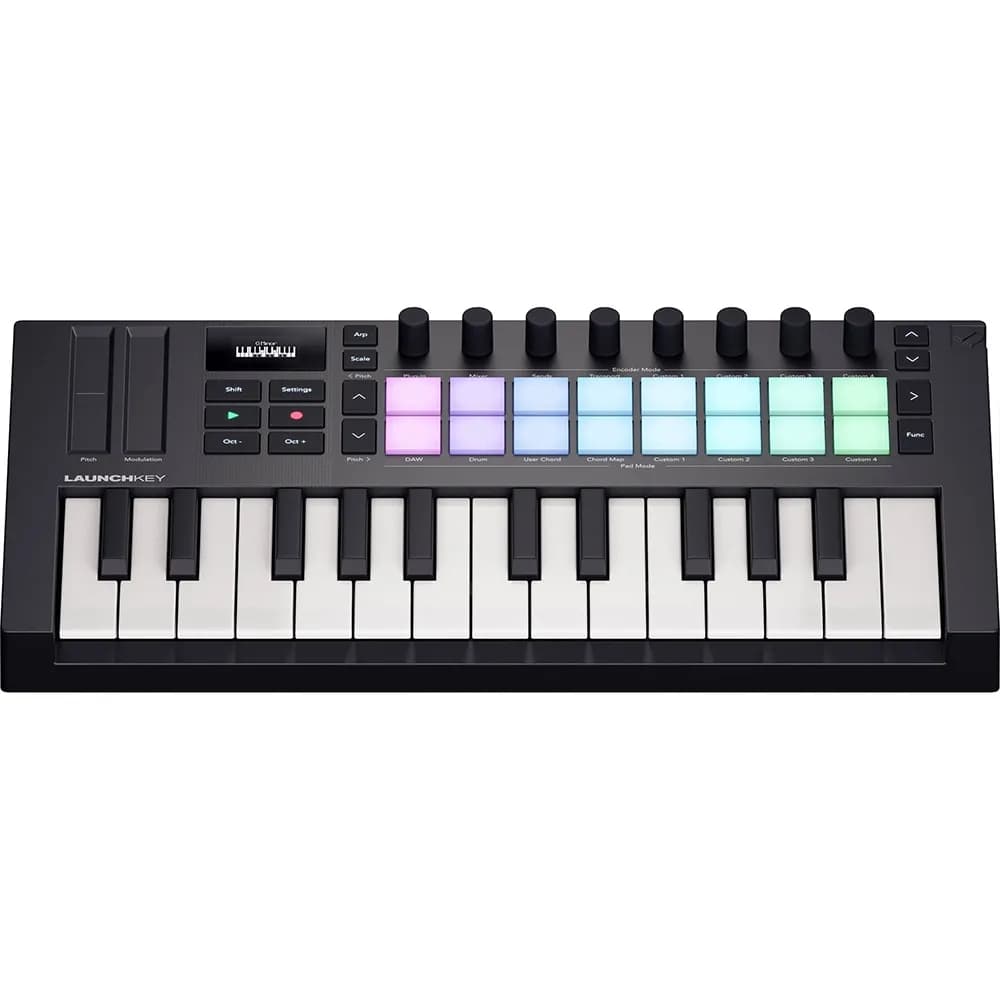 Novation Launchkey Mini 25 MK4 – Teclado MIDI compacto con pads RGB y control total para DAWs