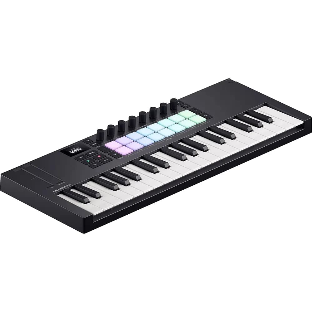 Novation Launchkey Mini 37 MK4 – Teclado MIDI compacto de 37 teclas con pads RGB y control total para DAWs