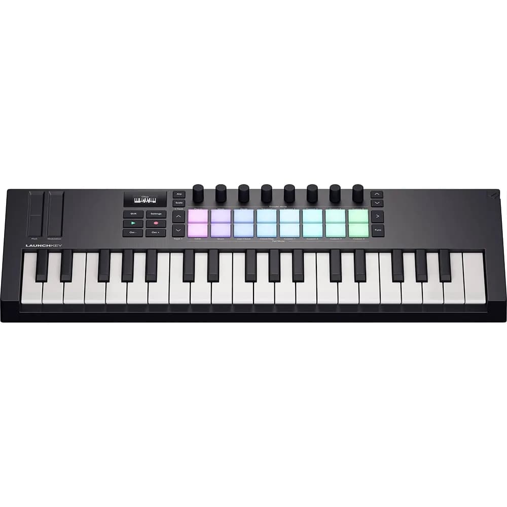 Novation Launchkey Mini 37 MK4 – Teclado MIDI compacto de 37 teclas con pads RGB y control total para DAWs