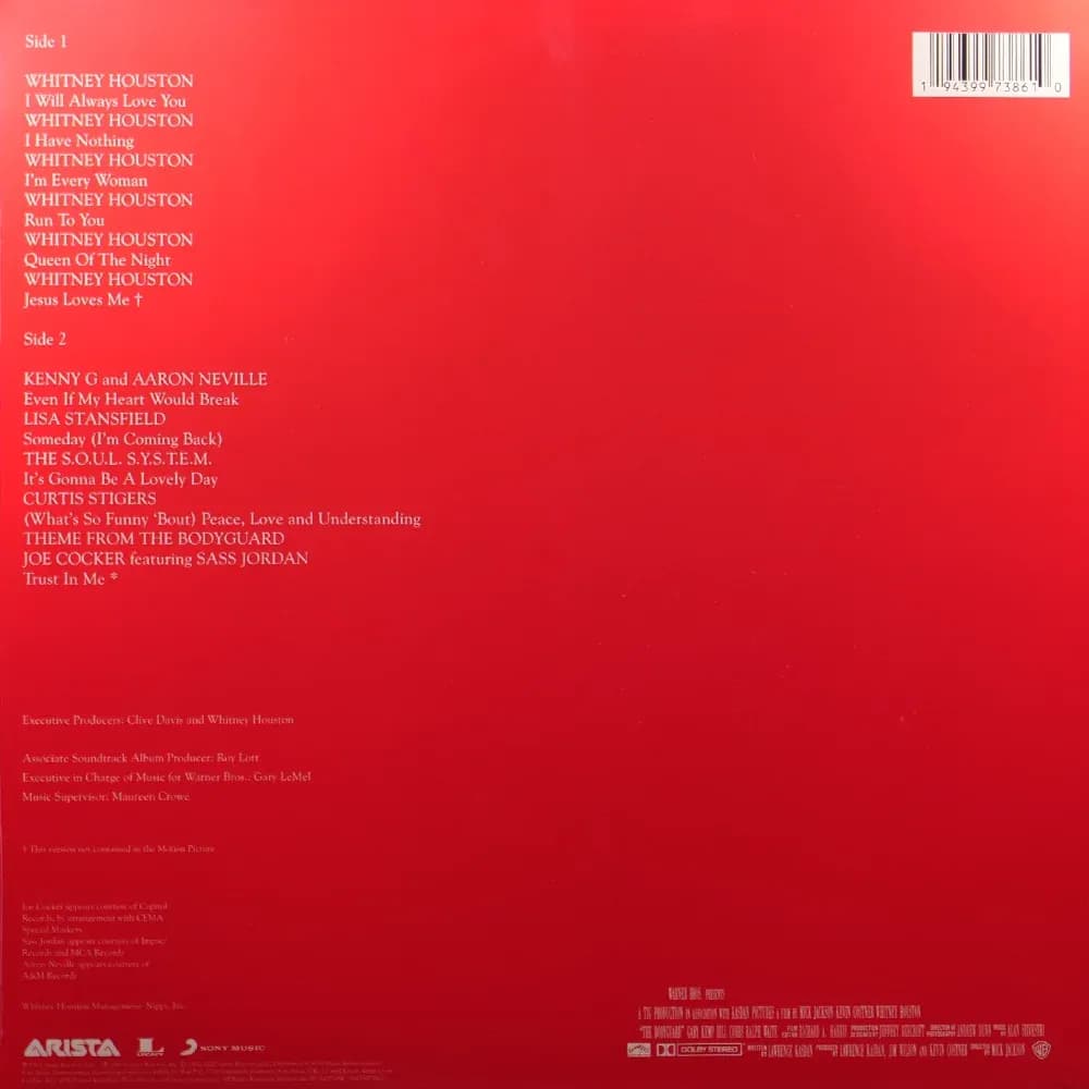 The Bodyguard – Banda Sonora (Whitney Houston) (Vinilo LP Rojo)