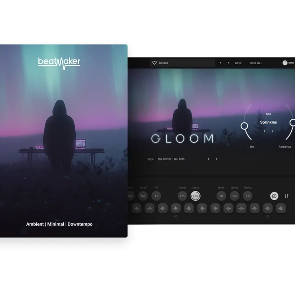 UJAM Beatmaker GLOOM – Plugin Virtual de Batería Ambient y Minimal (Descarga Digital)
