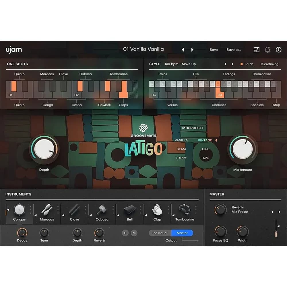 UJAM Groovemate LATIGO – Plugin de Percusión Latina (Descarga Digital)