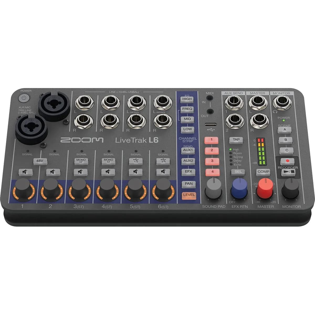 Zoom LiveTrak L-6 – Mezclador Digital Portátil y Grabadora Multipista 10 Pistas
