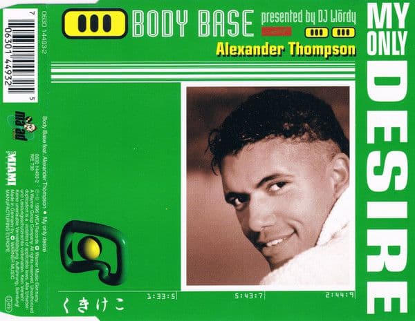 Body Base, Alexander Thompson – My Only Desire (CD Single usado VG+)