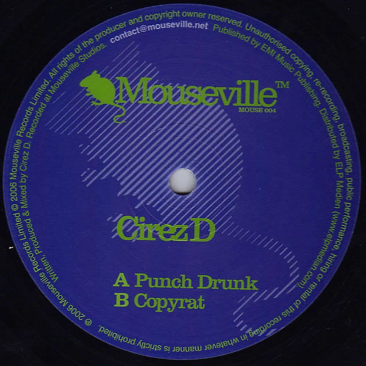 Cirez D – Punch Drunk / Copyrat (Vinilo usado) (VG+) Box 5B