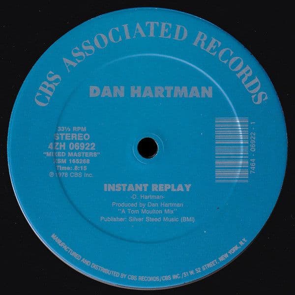 Dan Hartman – Instant Replay / Vertigo/Relight My Fire (Vinilo usado VG+)