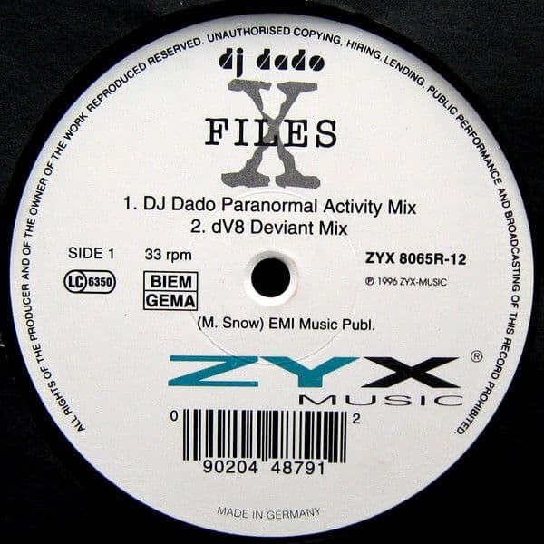 DJ Dado – X-Files (Vinilo usado VG+)