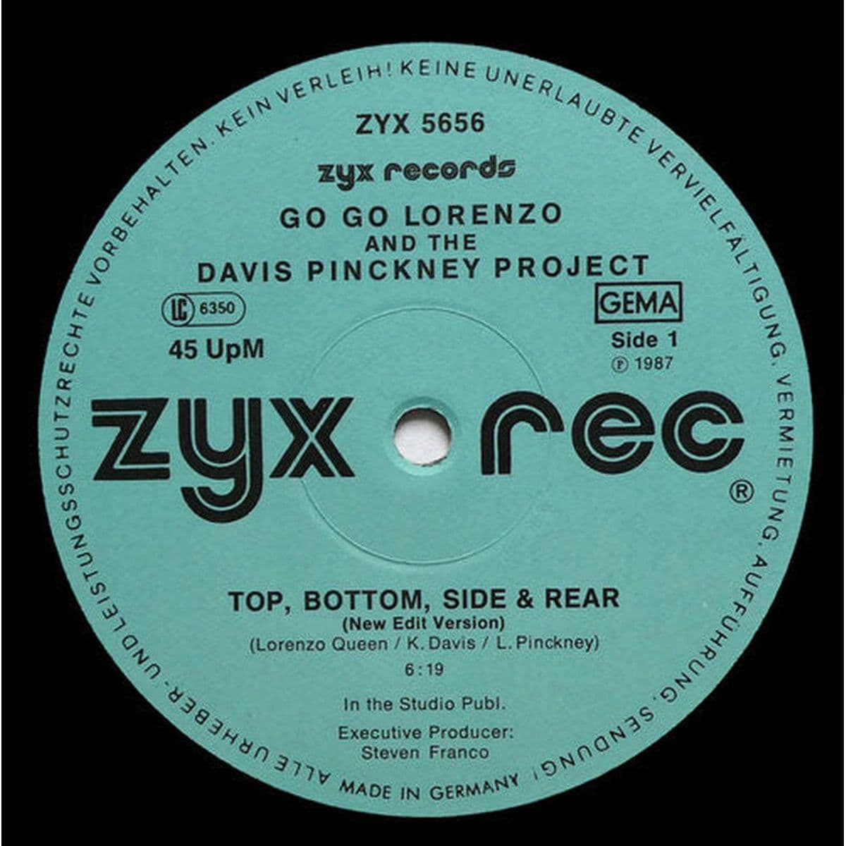 Go Go Lorenzo And The Davis Pinckney Project – Top, Bottom, Side & Rear (Vinilo usado) (VG+)