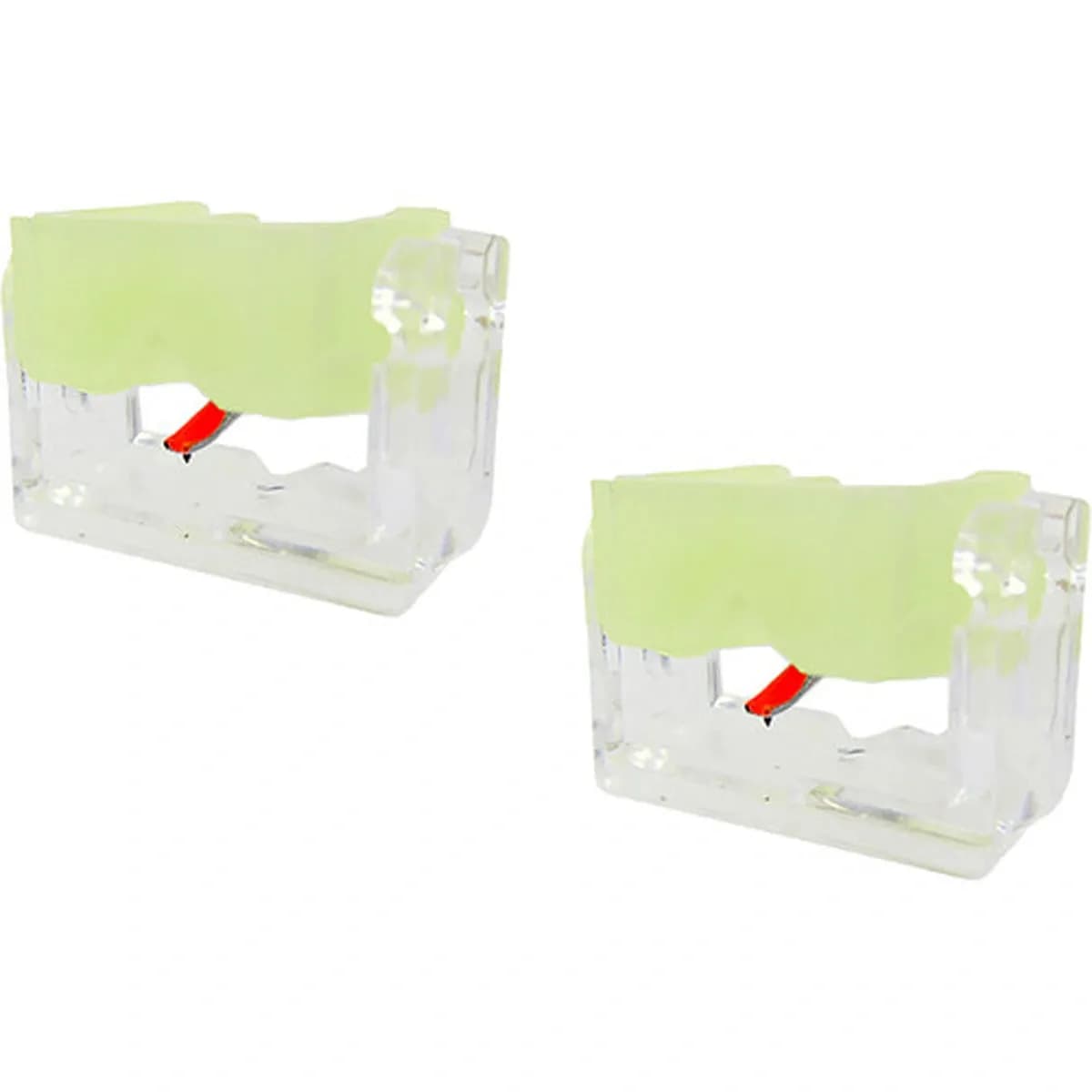 Jico N44-G DJ Mejorado Nude Fluorescente – Par de Agujas de Reemplazo para Shure