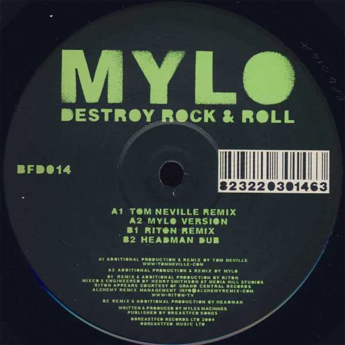 Mylo - Destroy Rock & Roll (12", Single, Ste) (Vinilo usado VG+)