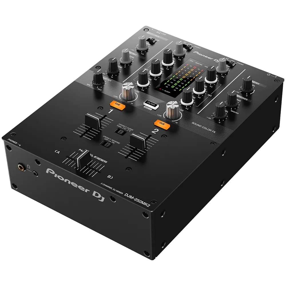Pioneer DJ DJM-250MK2 Mixer DJ 2 Canales con Tarjeta de Audio USB