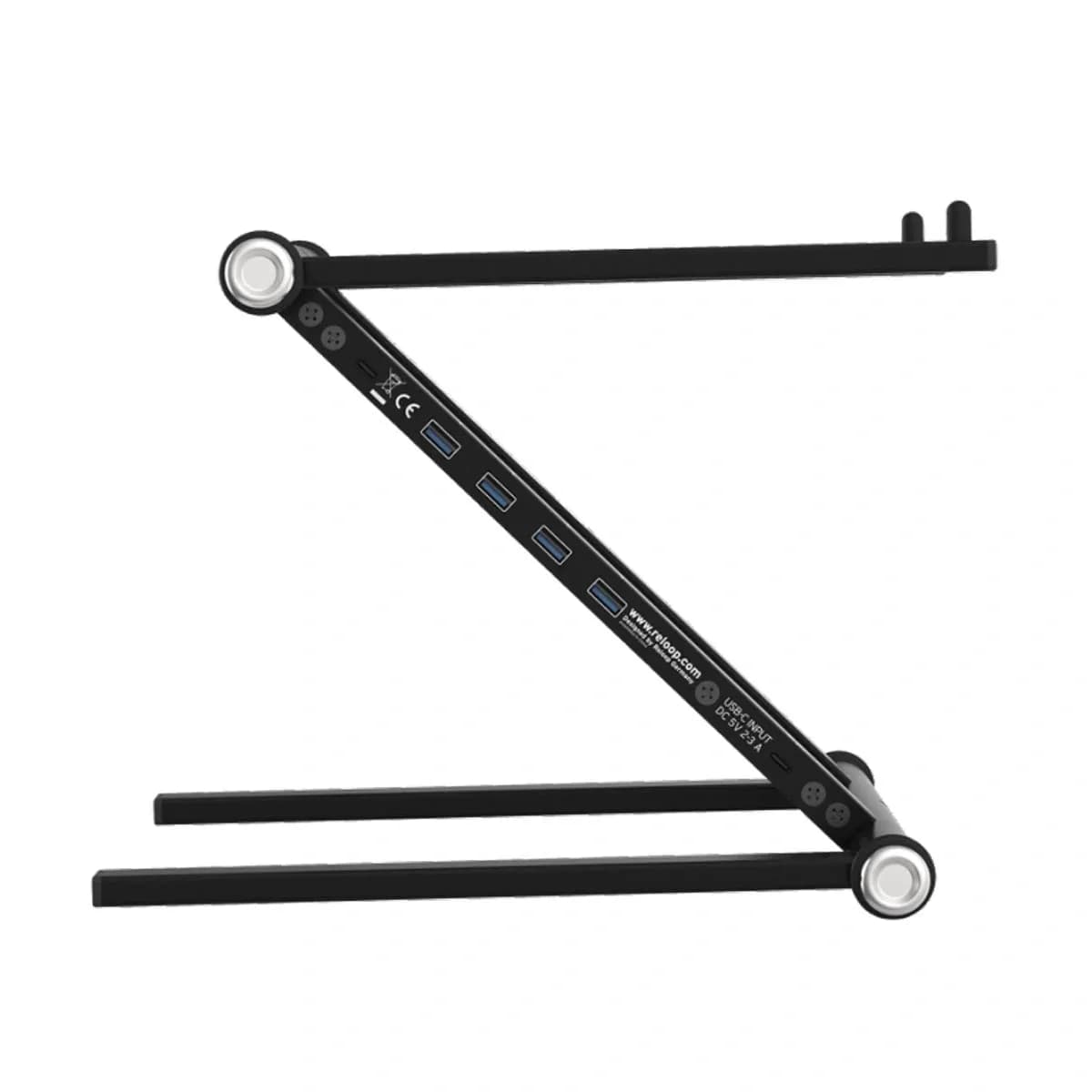 Reloop Stand Hub – Soporte para Laptop con Hub USB-C y Puertos USB 3.0
